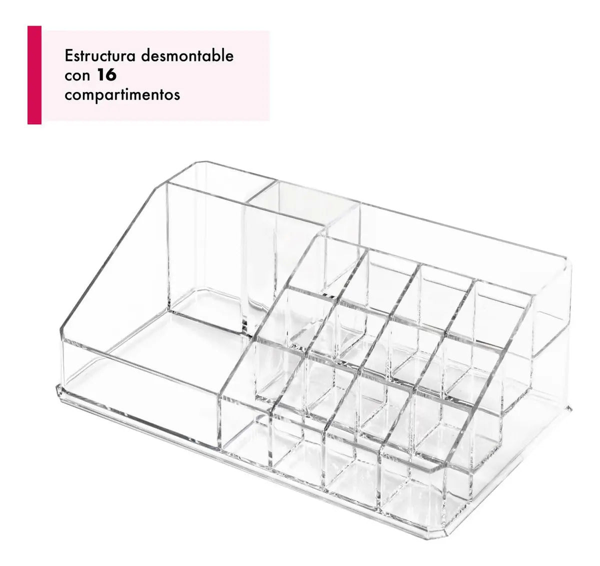 Organizador Acrilico Cosmeticos  Maquillaje Joyas Espejo