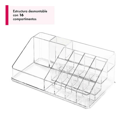 Organizador Acrilico Cosmeticos  Maquillaje Joyas Espejo