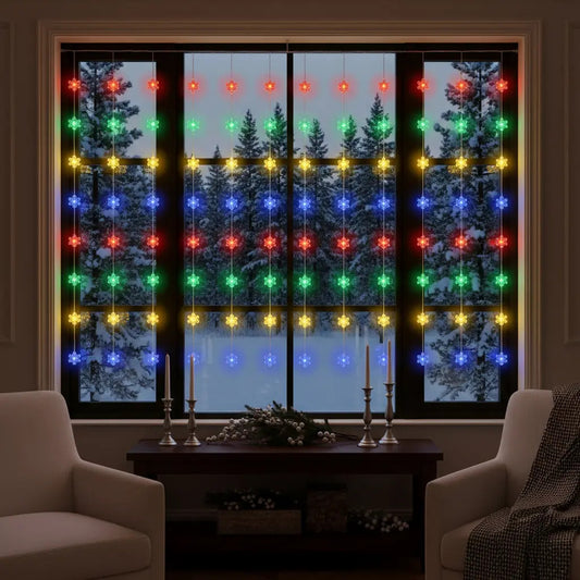 Cortina Led 3x1m 80 Led Multicolor Decoración Navidad Diseño