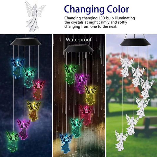 Angel De Viento Luz Led Solar Colgante Variedad Diseños