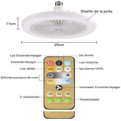 Ventilador De Techo Portátil LED