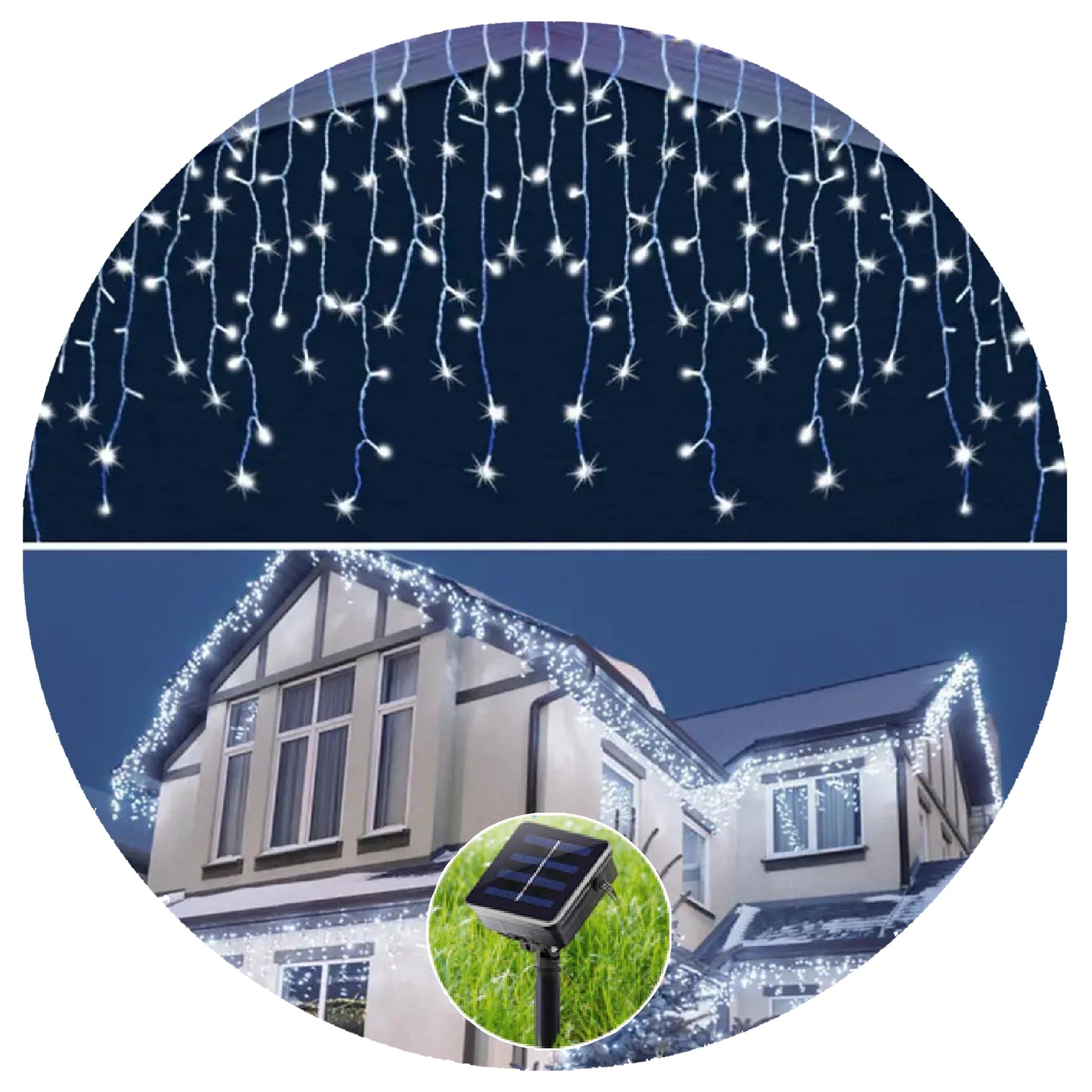 Luces Cascada Navideñas Solar LED – Guirnaldas de 100 a 500 LED, 3 a 9 Metros
