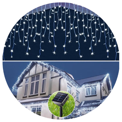 Luces Cascada Navideñas Solar LED – Guirnaldas de 100 a 500 LED, 3 a 9 Metros