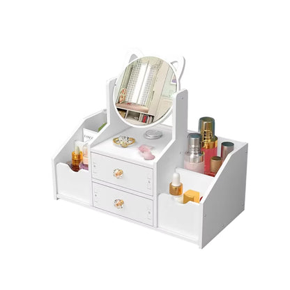 Organizador Maquillaje Espejo Con Orejas De Gato | C045