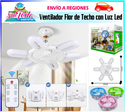 Ventilador Flor de Techo con Luz Led C9144