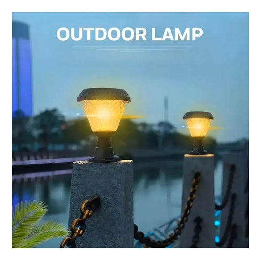 Foco Farol Solar Decorativo RGB + Control ELE078