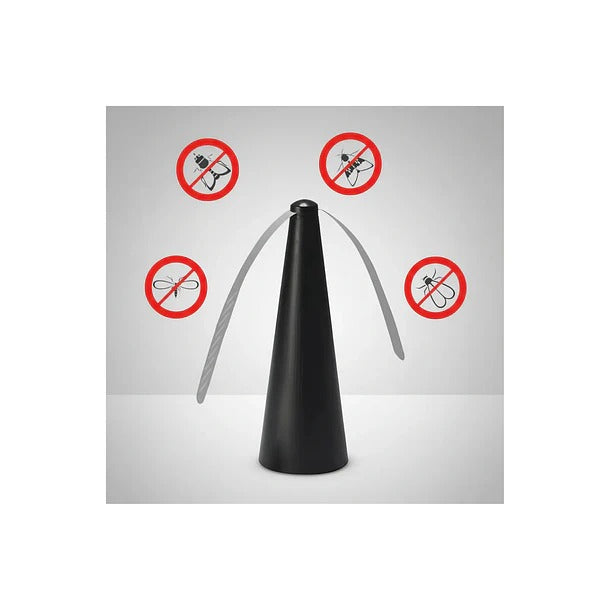 Abanico Ventilador Repelente De Moscas Portatil- Color Negro