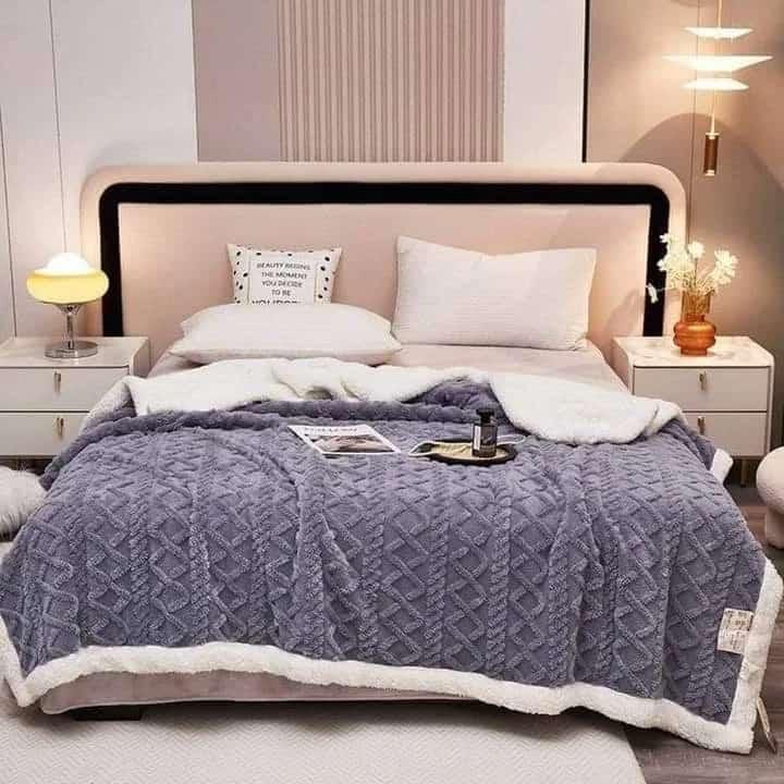 Frazada Sherpa Térmica Trenzada – 2 y 2.5 Plazas | Varios Colores