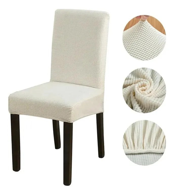 Pack X6 Fundas Cubre Silla Cuadrille Elasticada Para Comedor