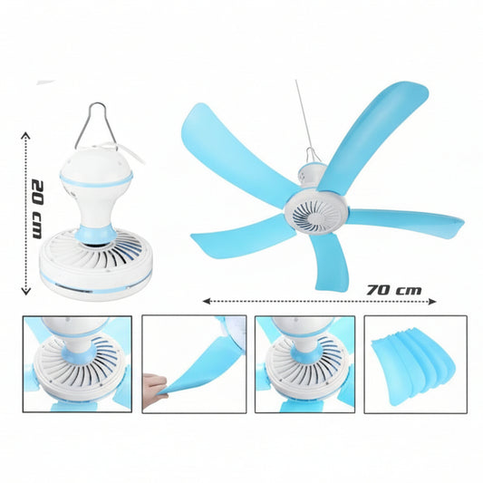 Ventilador de 5 Aspas Colgante Techo 20x70cm | C48854