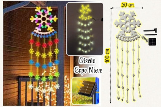 Colgante Navideño Solar Diferentes modelos Árbol, nieve y campana