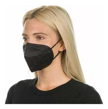 Mascarillas De Protección Kn95 Colores Blanco y Negro, Pack de 10, 50 y 100 unidades