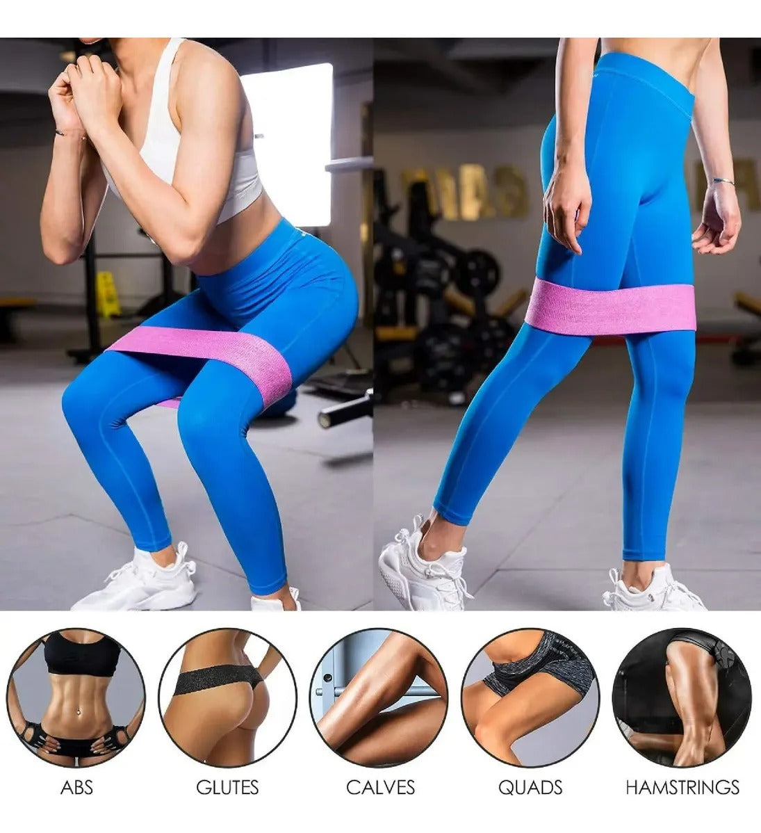 Bandas Elásticas Ejercicio Pro 3 Pcs De Tela Con Bolso Yoga