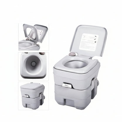 Baño químico portátil 20 litros para camping viajes caravanas portátil con tanque desmontable y diseño resistente
