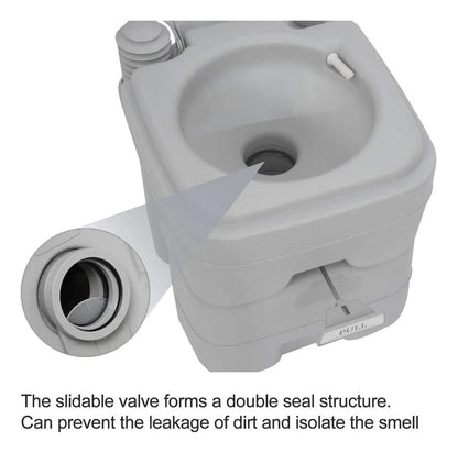 Baño químico portátil 20 litros para camping viajes caravanas portátil con tanque desmontable y diseño resistente
