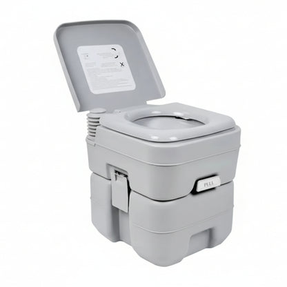 Baño químico portátil 20 litros para camping viajes caravanas portátil con tanque desmontable y diseño resistente