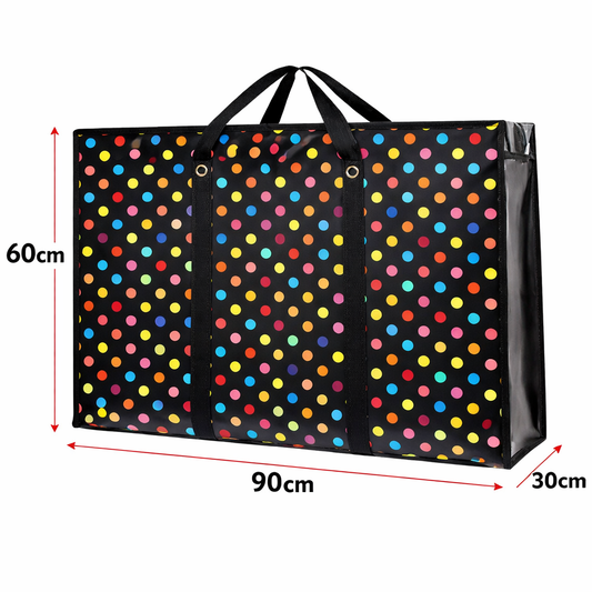 Bolsa matutera reforzada 90x60x30 cm con cierre y asas resistentes medidas