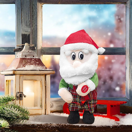 Pascuero De Peluche Musical Y Bailarín De Navidad Papá Noel