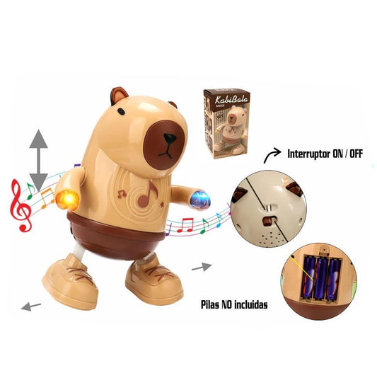 Capibara Bailarín con Música y Luces Interactivo C8202