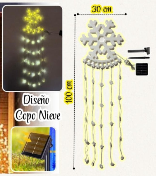 Colgante Navideño Solar Diferentes modelos Árbol, nieve y campana