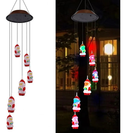 Papa Noel De Viento Luz Led Solar Colgante Variedad Diseños