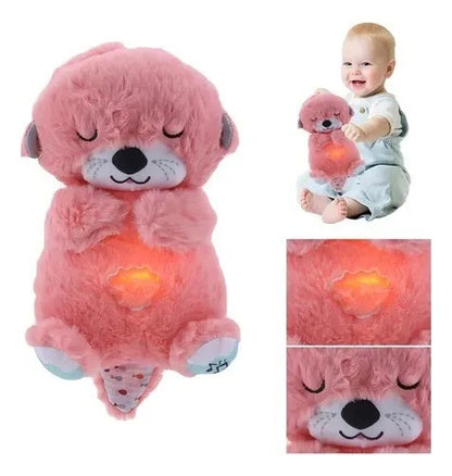 Peluches Nutria Relajante Respira Luz Música Para Apego Bebes