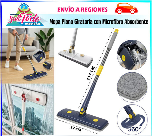 Mopa Plana Giratoria con Microfibra Absorbente C8080-1