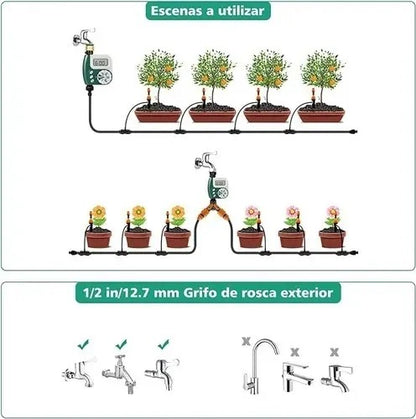 Temporizador De Agua Automático Para Riego Verde Musgo