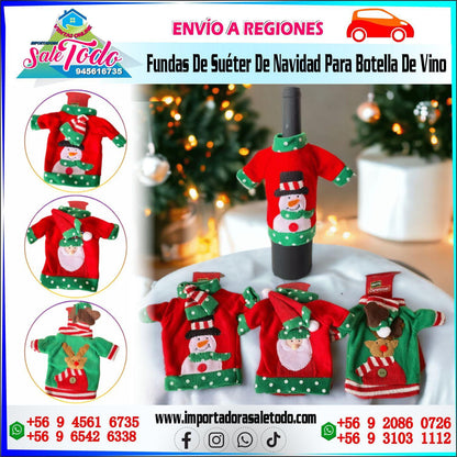x1 Funda De Suéter De Navidad Para Botella De Vino 232005