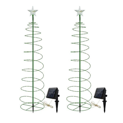 Estaca De Árbol Solar De Navidad En Espiral | C8098