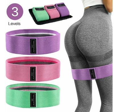 Bandas Elásticas Ejercicio Pro 3 Pcs De Tela Con Bolso Yoga
