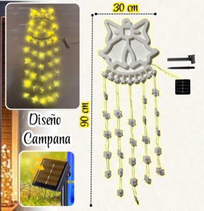 Colgante Navideño Solar Diferentes modelos Árbol, nieve y campana