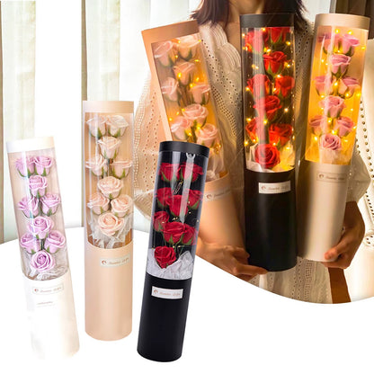 Ramo de Rosas con Luz LED Hada en Tubo Decorativo C22268
