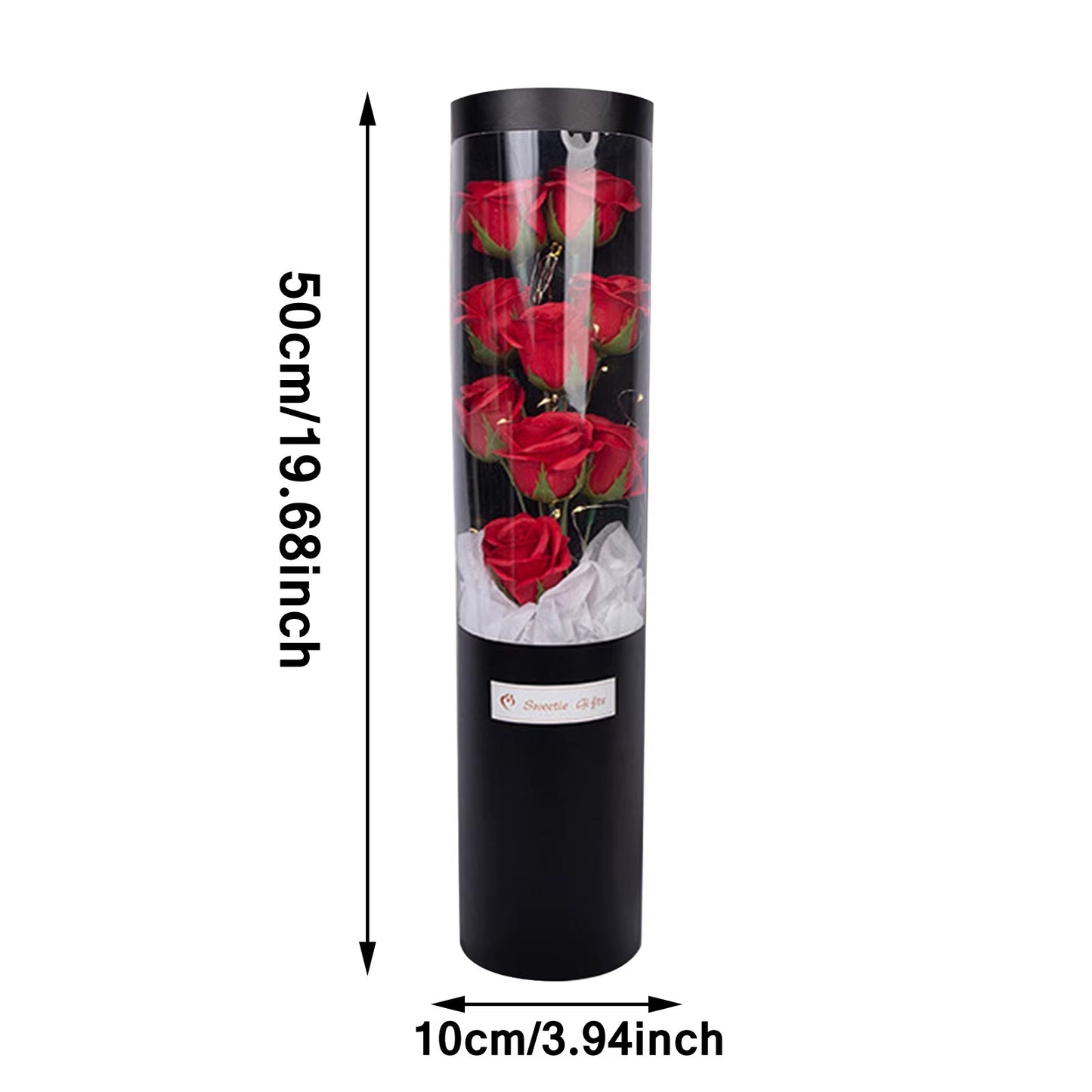 Ramo de Rosas con Luz LED Hada en Tubo Decorativo C22268