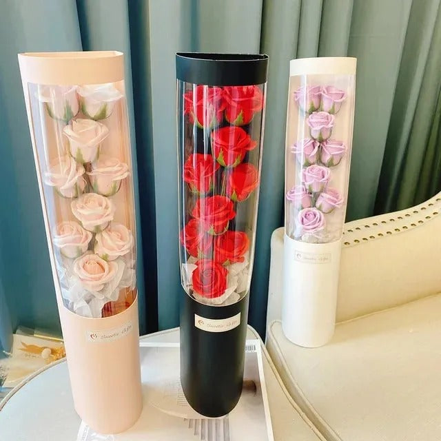 Ramo de Rosas con Luz LED Hada en Tubo Decorativo C22268