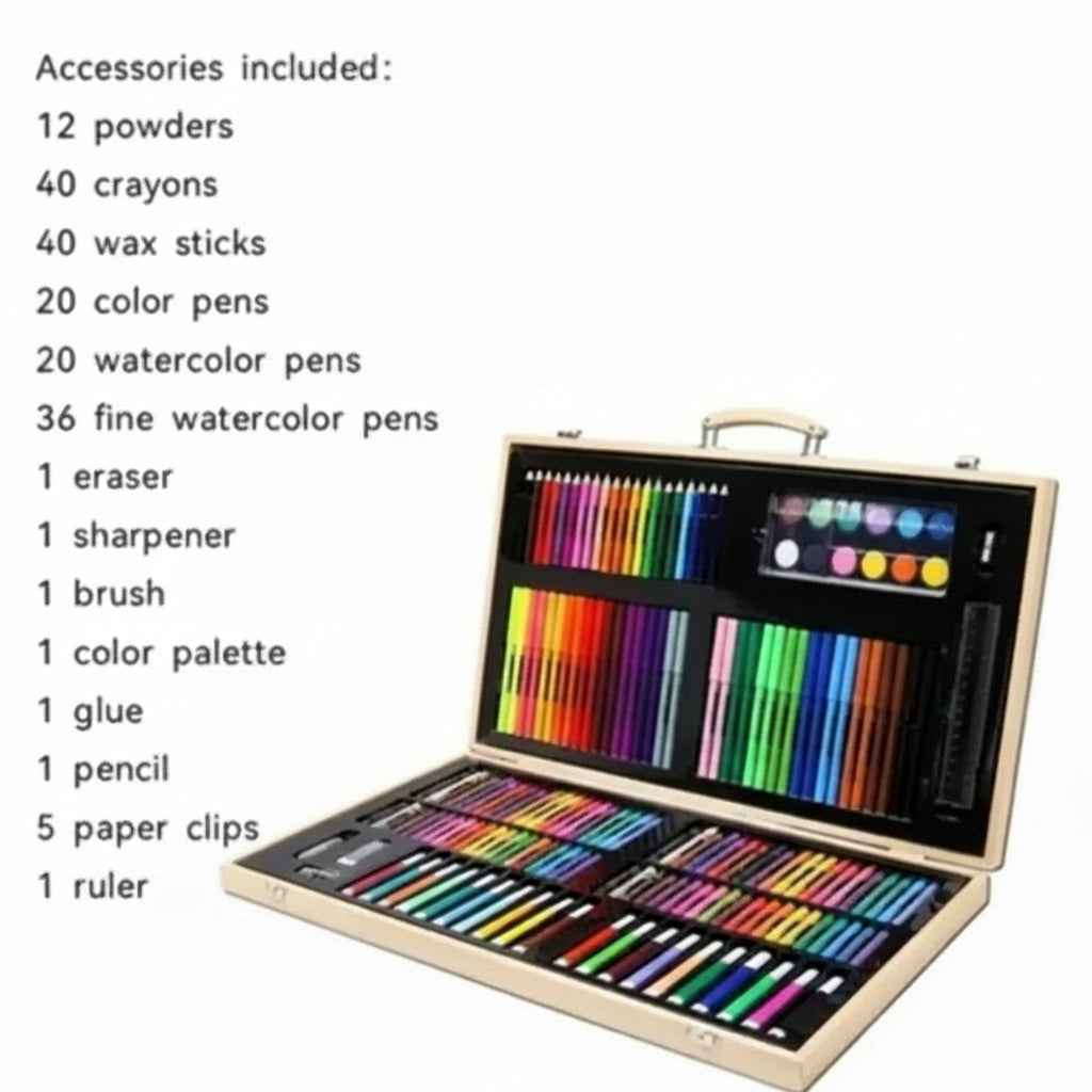 Juegos de Arte de 180 piezas Estuche Madera H180