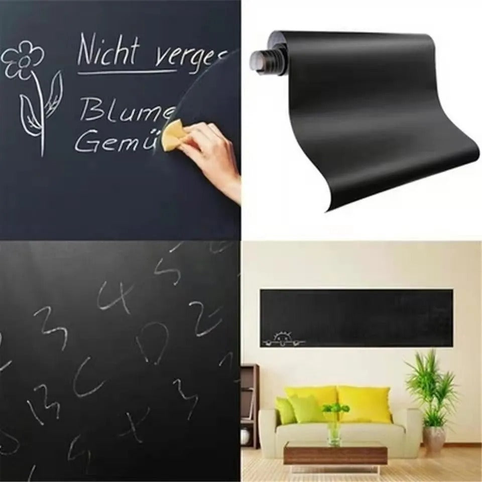 Papel Pizarra Adhesiva Negra 45x200cm RS2578