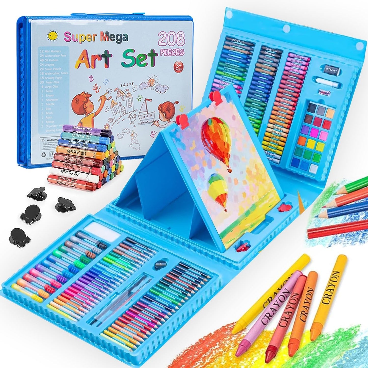 Juego de Pinturas Artísticas para Niños 208 Piezas C9797
