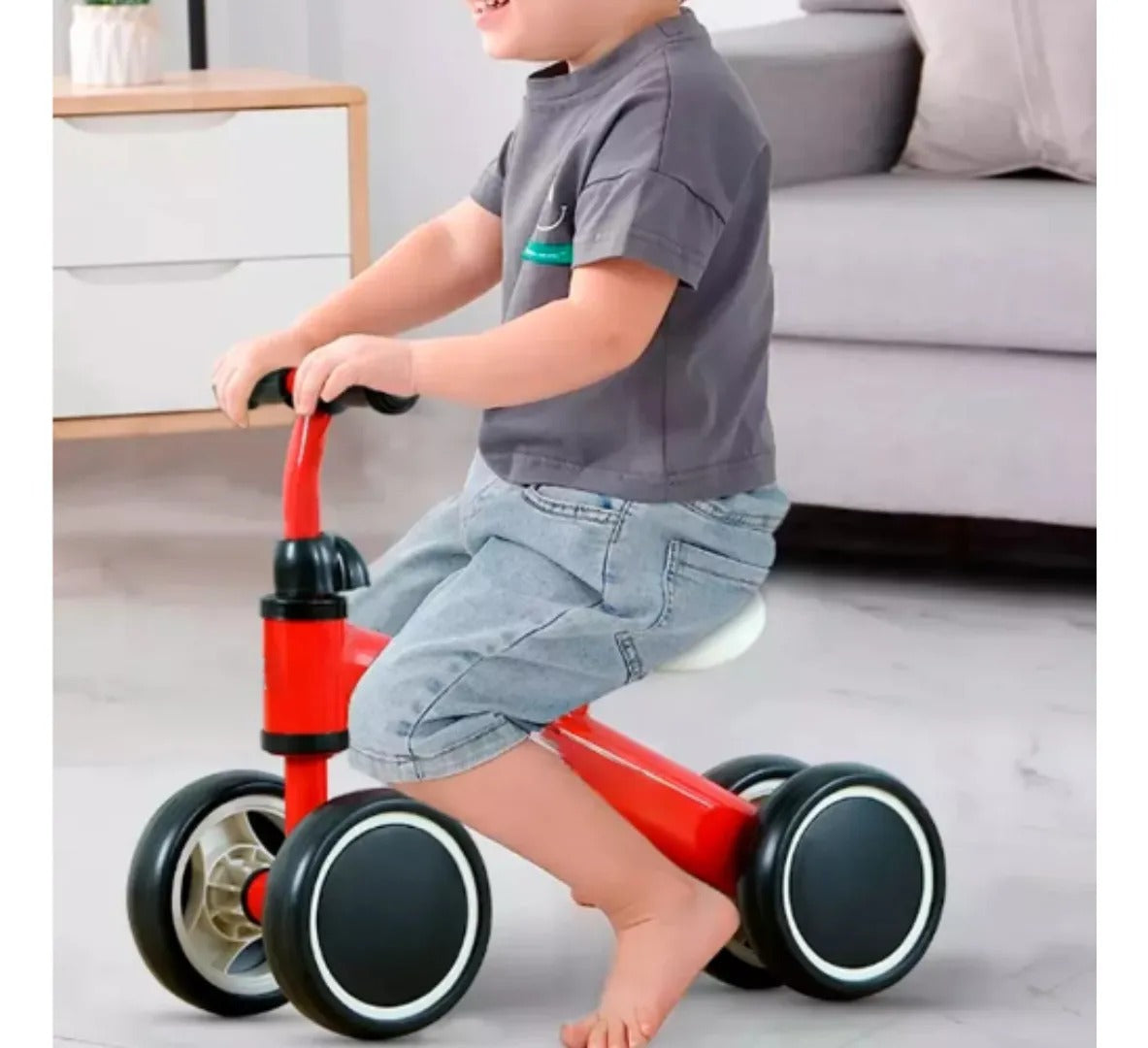Bicicleta 4 Ruedas Niños Infantil de Aprendizaje C319
