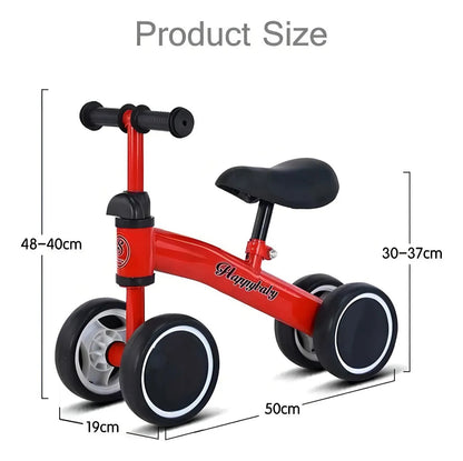 Bicicleta 4 Ruedas Niños Infantil de Aprendizaje C319