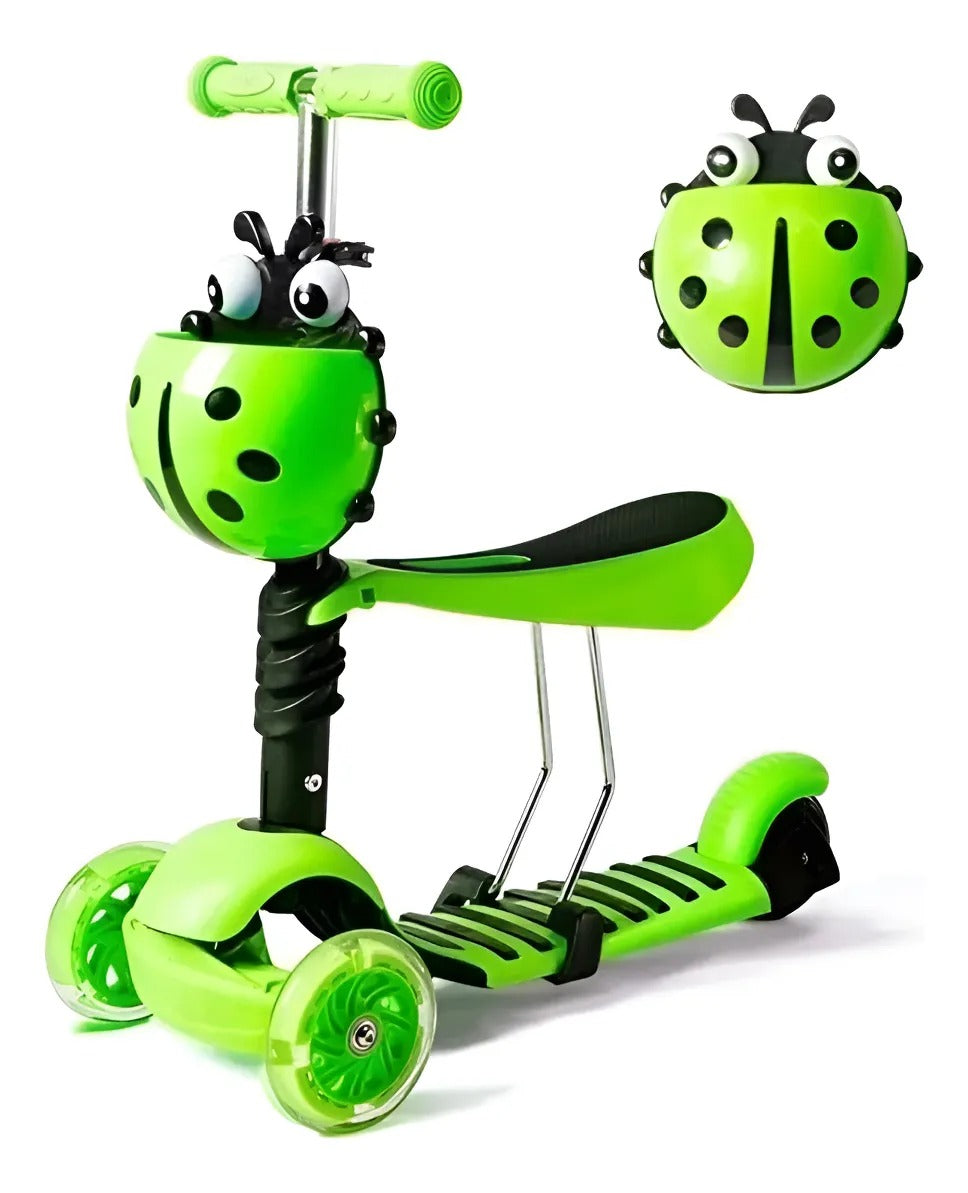 Scooter Chinita 3 en 1 Infantil con Asiento y Luces LED C16143