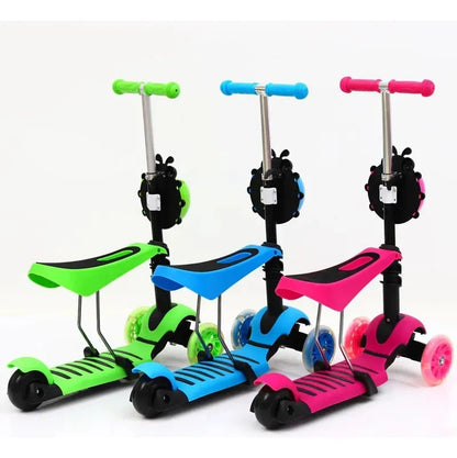 Scooter Chinita 3 en 1 Infantil con Asiento y Luces LED C16143