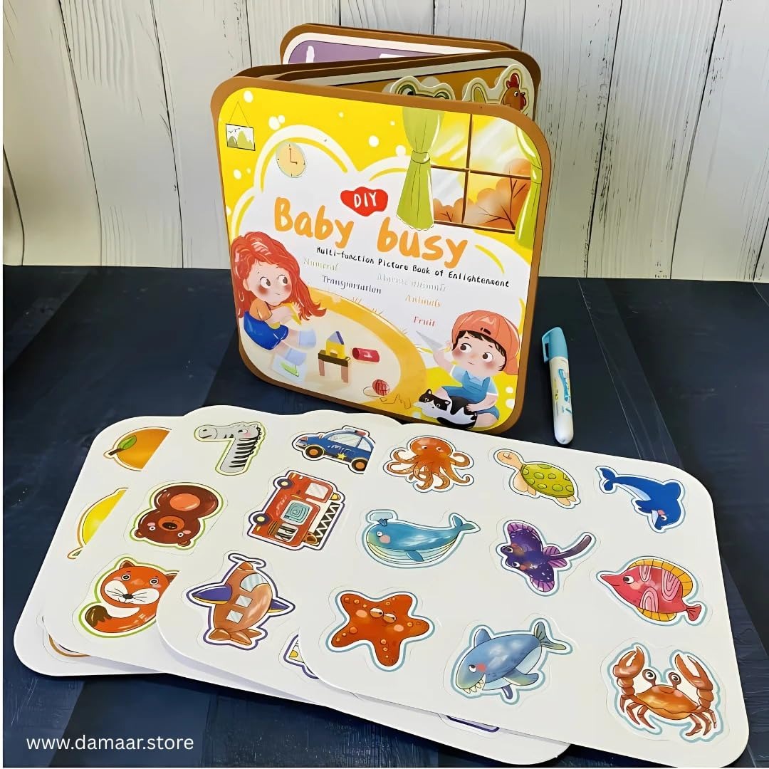 Libro Mágico Interactivo Reutilizable con Plumón de Agua