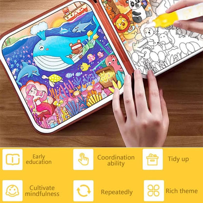 Libro Mágico Interactivo Reutilizable con Plumón de Agua