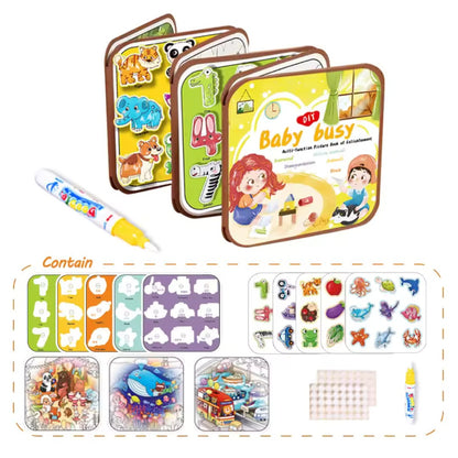 Libro Mágico Interactivo Reutilizable con Plumón de Agua