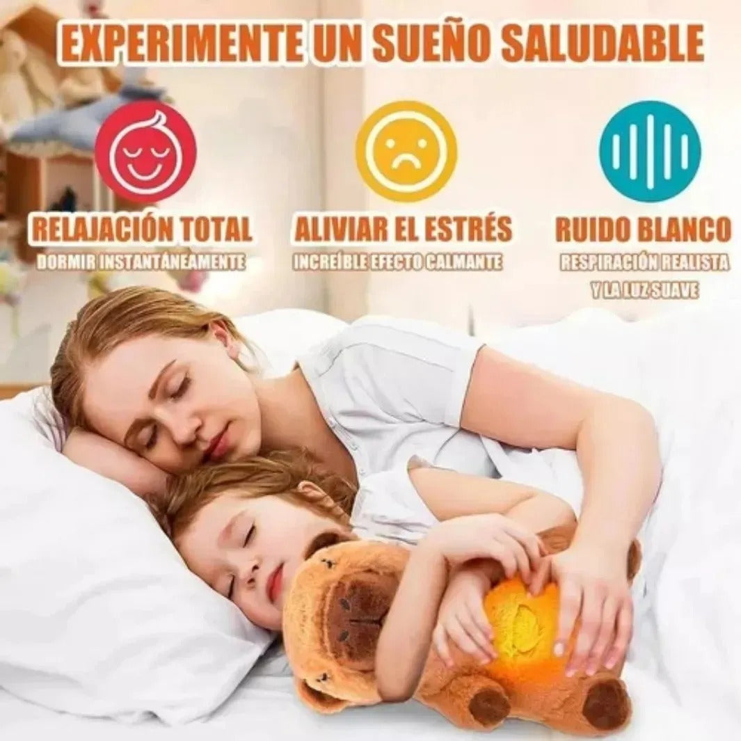 Capibara Musical con Respiración Realista y Sonidos Relajantes