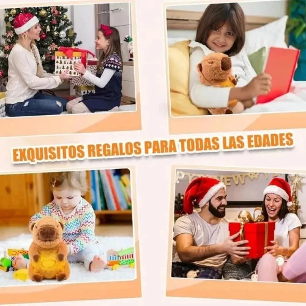 Capibara Musical con Respiración Realista y Sonidos Relajantes