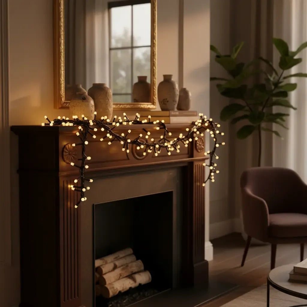 Luces Guirnaldas Solar Led Cristal Gema Navidad Decoración Variedad