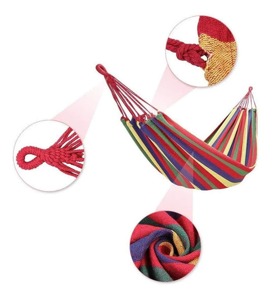 Hamaca Algodón 2 Plaza Colgante (150x190cm)  JS1109