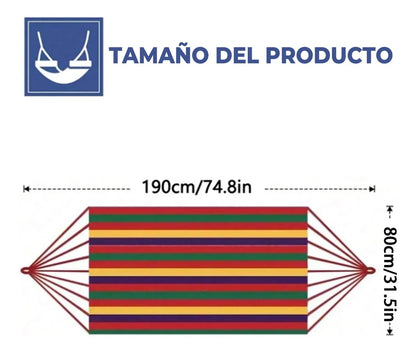 Hamaca Algodón 1 Plaza Colgante (80x190cm)  IST0208